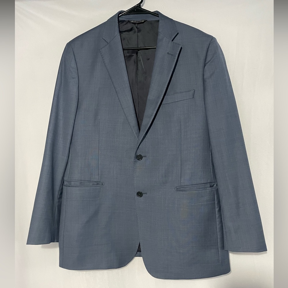 Ermenegildo Zegna Saks Fifth Avenue Navy Slim Suit Jacket Made in Italy Men 42